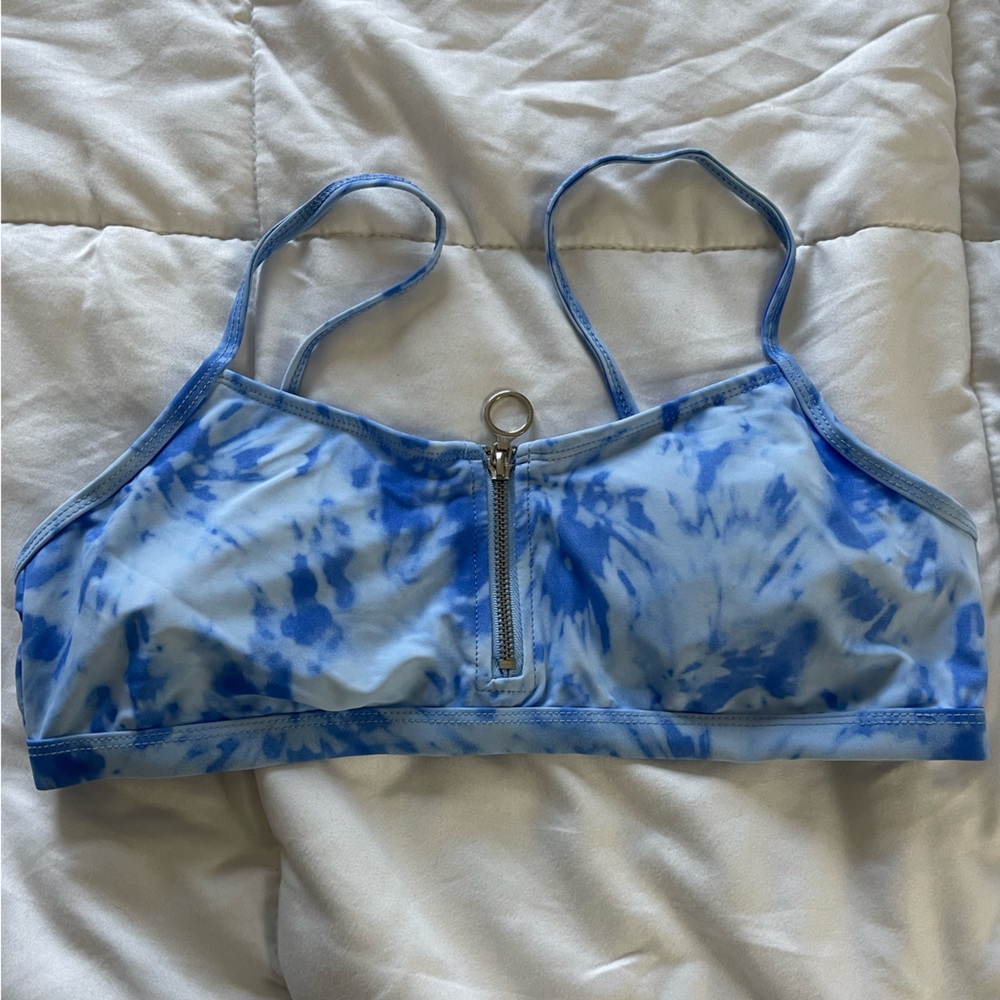 Blue Tie Dye Bikini Top